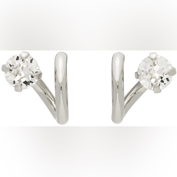 Justine Clenquet Silver Hoop Earrings - Picture 5 of 5